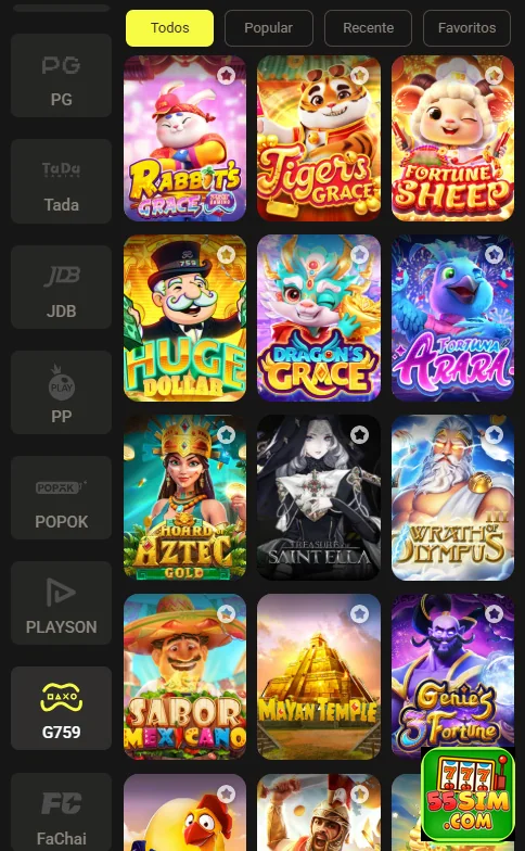 Variedade de jogos no seu celular